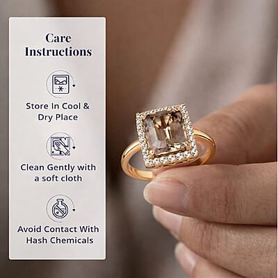 Luxoro AAA Turkizite, Diamond Ring in 14K Yellow Gold 4.37 ctw (Size 10.0)