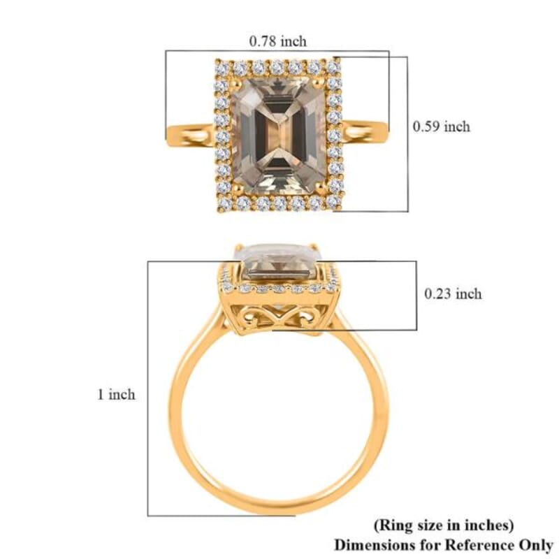 Luxoro AAA Turkizite, Diamond Ring in 14K Yellow Gold 4.37 ctw (Size 10.0)