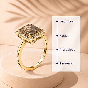 Luxoro AAA Turkizite, Diamond Ring in 14K Yellow Gold 4.37 ctw (Size 7.0)