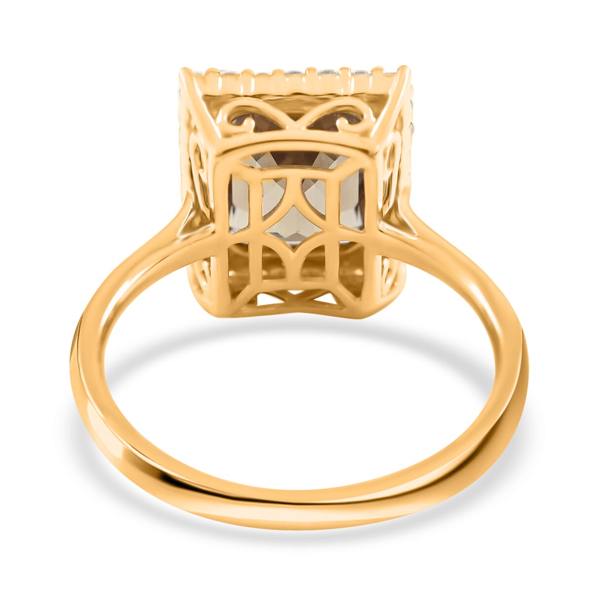 Luxoro AAA Turkizite and G-H I2 Diamond 4.37 ctw Ring in 14K Yellow Gold (Size 8.0) (Del. In 10-15 Days) image number 4