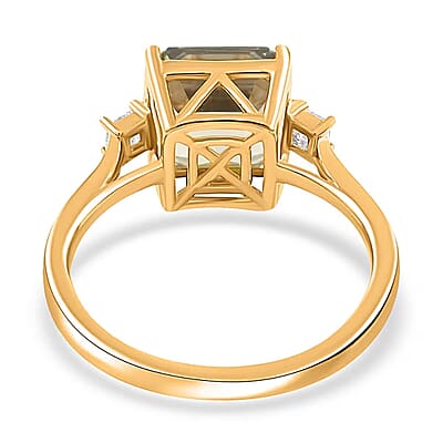 Luxoro AAA Turkizite, Diamond Ring in 14K Yellow Gold 4.35 ctw (Size 10.0)