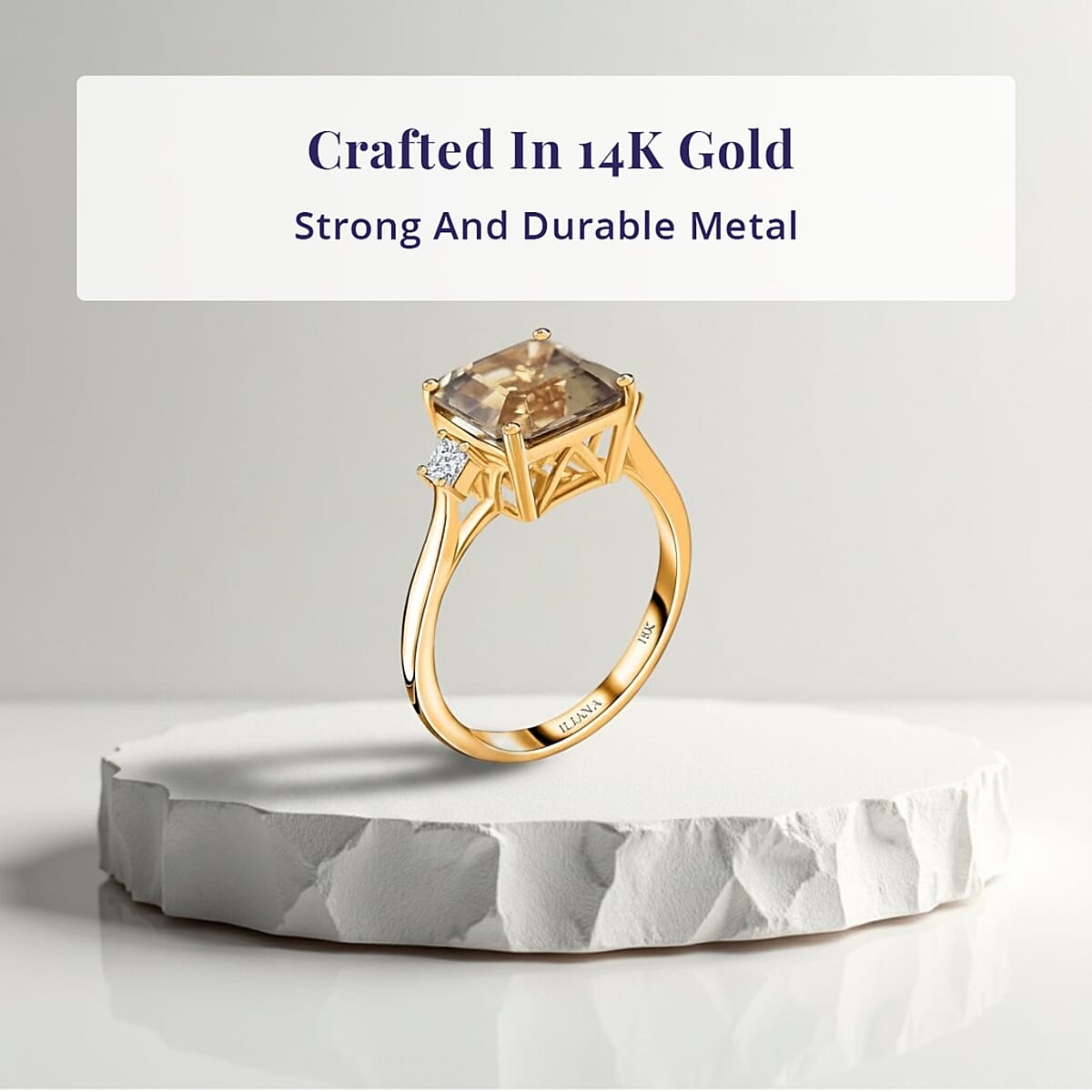Luxoro AAA Turkizite, Diamond Ring in 14K Yellow Gold 4.35 ctw (Size 7.5) image number 3