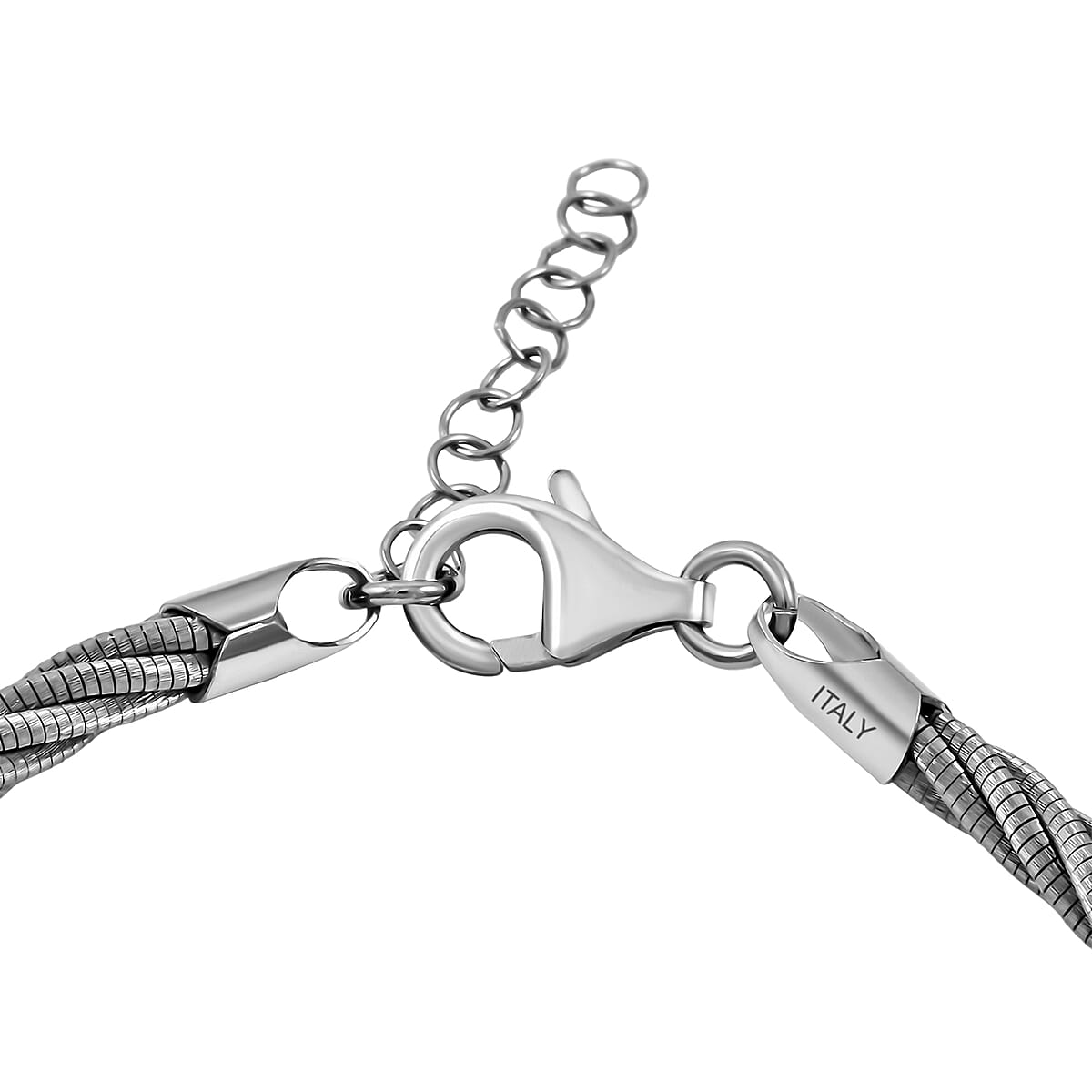 Doorbuster Italian Twisted Omega Chain Bracelet in Sterling Silver (7.25 In) 9.08 Grams image number 3