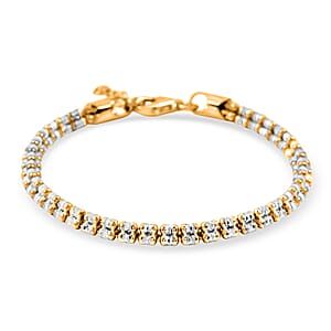 Doorbuster Italian Ice Chain Bracelet in 14K YG Over and Sterling Silver (7.00 In) 8.17 Grams