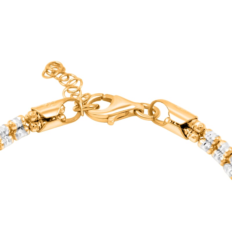  Italian Ice Chain Bracelet in 14K YG Over and Sterling Silver (7.00 In) 8.17 Grams