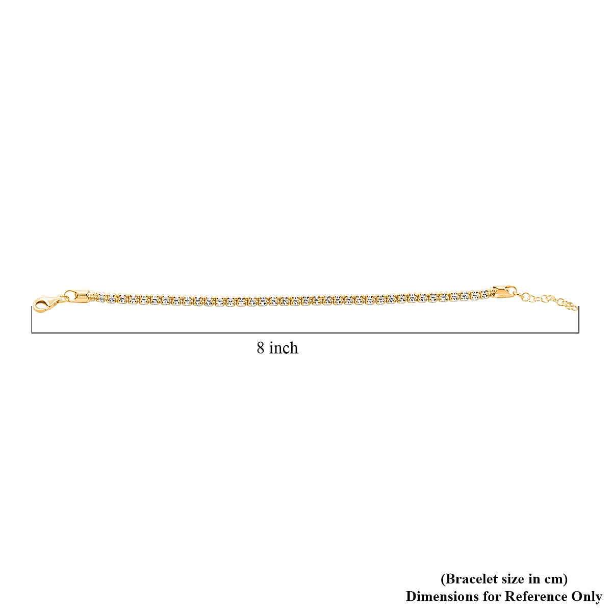 Doorbuster Italian Ice Chain Bracelet in 14K YG Over and Sterling Silver (7.00 In) 8.17 Grams image number 4