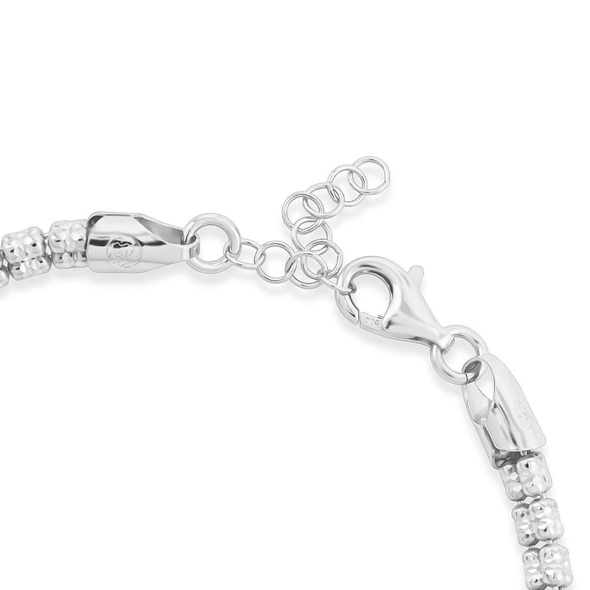 Doorbuster Italian Ice Chain Bracelet in Rhodium Over Sterling Silver (7.00 In) 8.16 Grams image number 3