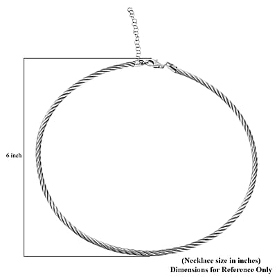 Italian Twisted Omega Chain Necklace in Sterling Silver 20.21 Grams 17 Inches