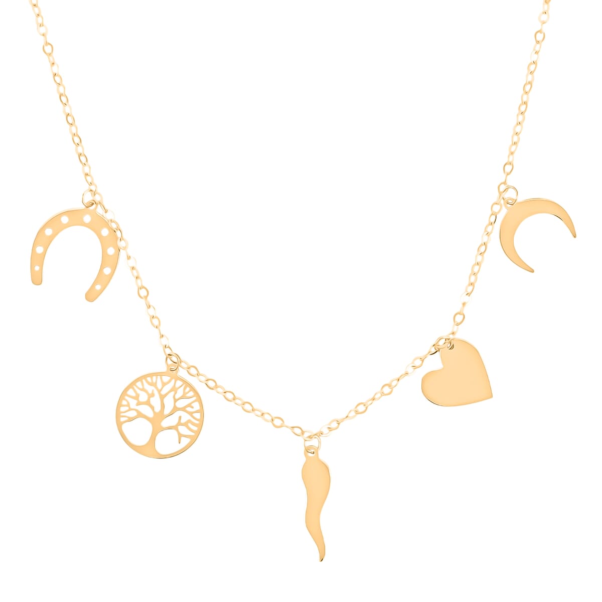 10K Yellow Gold Lucky Charms Necklace (18-20 Inches) (1.5 g) image number 0