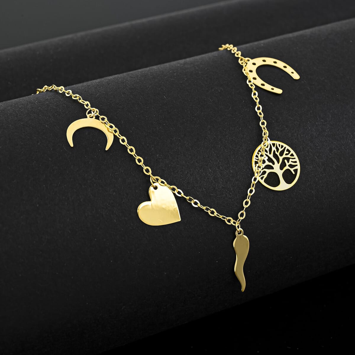 10K Yellow Gold Lucky Charms Necklace (18-20 Inches) (1.5 g) image number 1