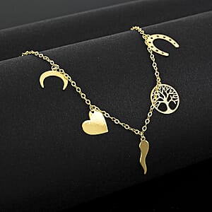 10K Yellow Gold Lucky Charms Necklace (18-20 Inches) (1.5 g)