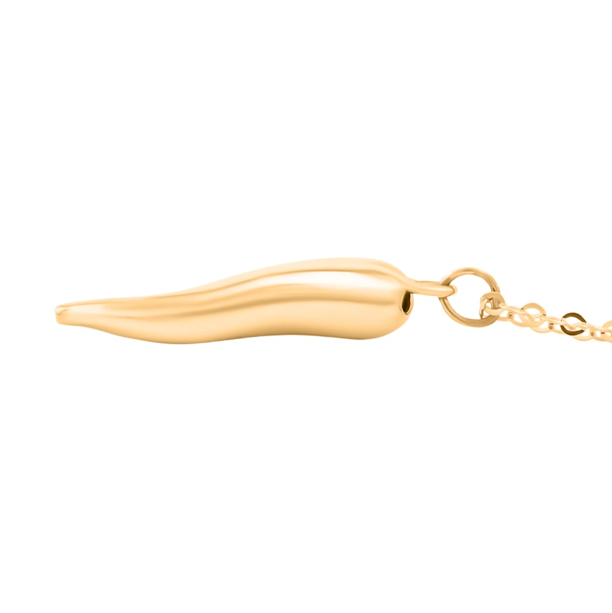 Italian 10K Yellow Gold Horn Necklace (18-20 Inches) (1.39 g) image number 3