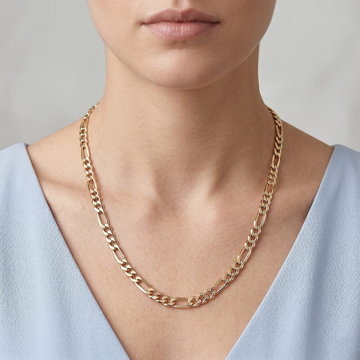Italian Ponte Vecchio Grumetta Chain Necklace in 10K Yellow Gold 5.90 Grams 18-20 Inches