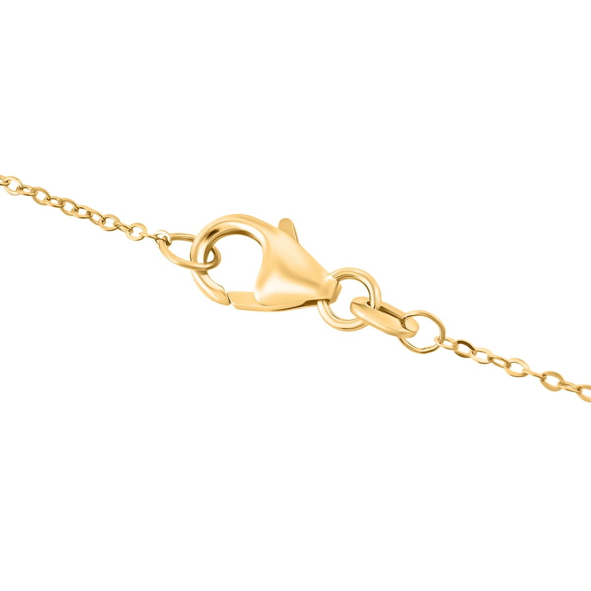 10K Yellow Gold Clover Stations Necklace (20 Inches) (1.25 g) image number 3