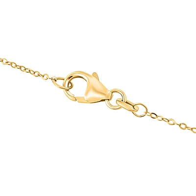 10K Yellow Gold Clover Stations Necklace (20 Inches) (1.25 g)