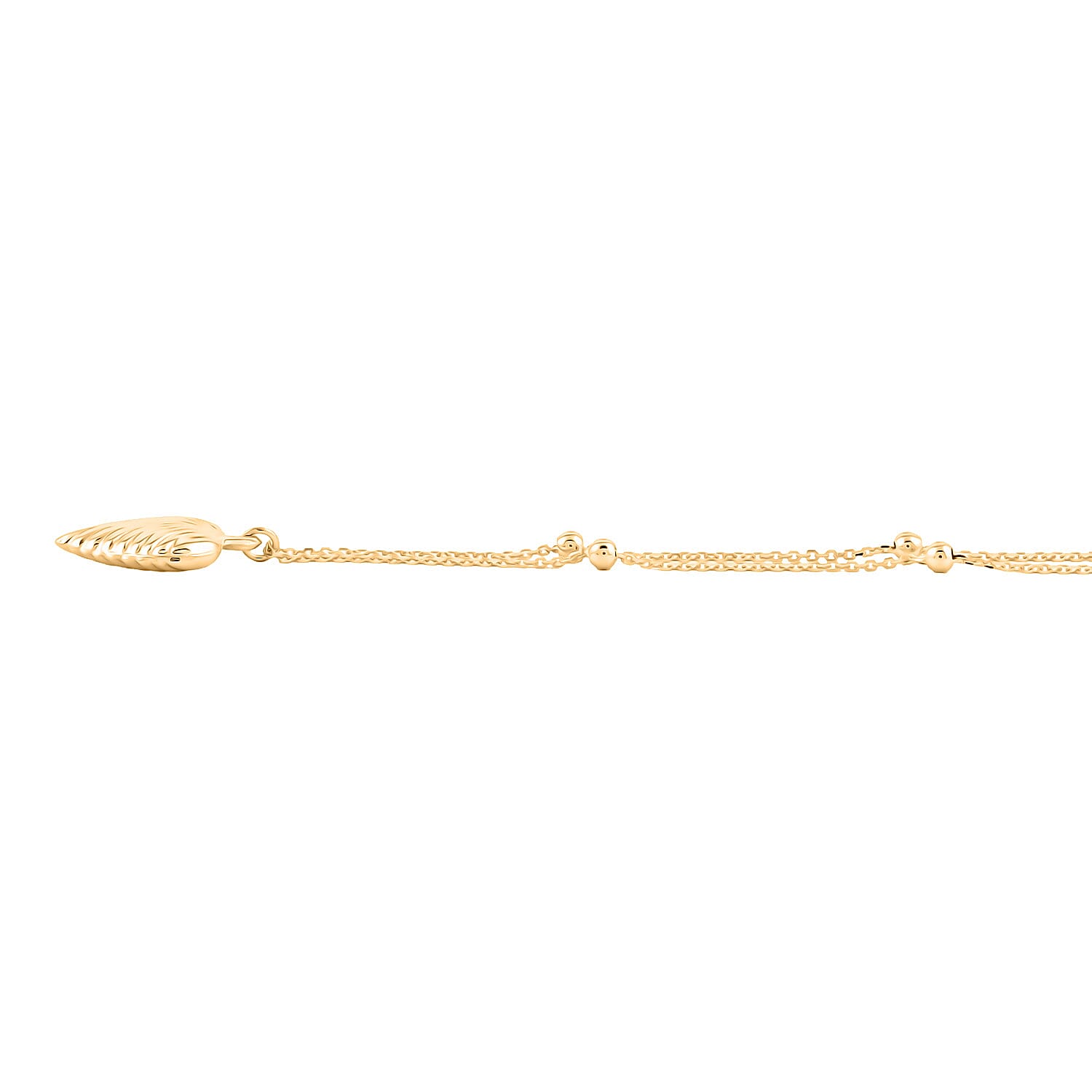 10K Yellow Gold Diamond-Cut Heart Beads Necklace (20 Inches) (1.57 g)