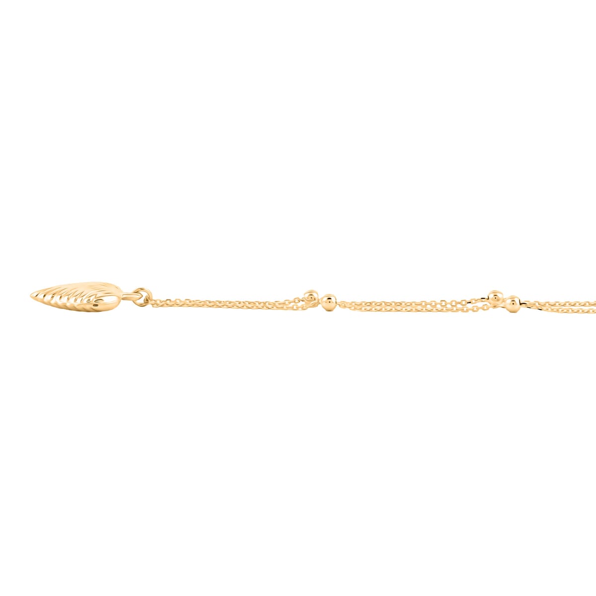 10K Yellow Gold Diamond-Cut Heart Beads Necklace (20 Inches) (1.57 g) image number 2