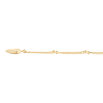 10K Yellow Gold Diamond-Cut Heart Beads Necklace (20 Inches) (1.57 g)