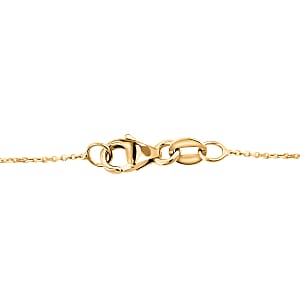 10K Yellow Gold Diamond-Cut Heart Beads Necklace (20 Inches) (1.57 g)