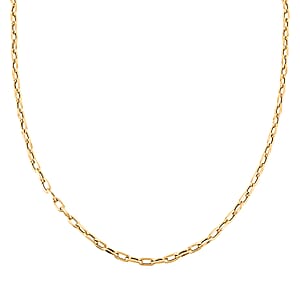 Italian Faceted Mirror Link Oval Necklace in 10K Yellow Gold 5.34 Grams 20 Inches