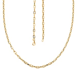 Italian Faceted Mirror Link Oval Necklace in 10K Yellow Gold 5.34 Grams 20 Inches
