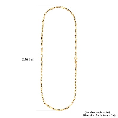 Italian Faceted Mirror Link Oval Necklace in 10K Yellow Gold 5.34 Grams 20 Inches