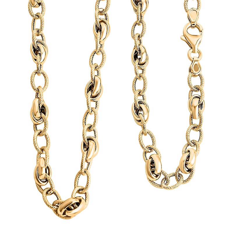 Embrace Link Chain Necklace in 10K Yellow Gold 6.85 Grams 20 Inches
