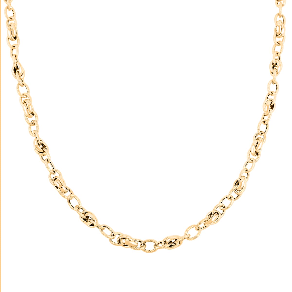 Embrace Link Chain Necklace in 10K Yellow Gold 6.85 Grams 20 Inches image number 1