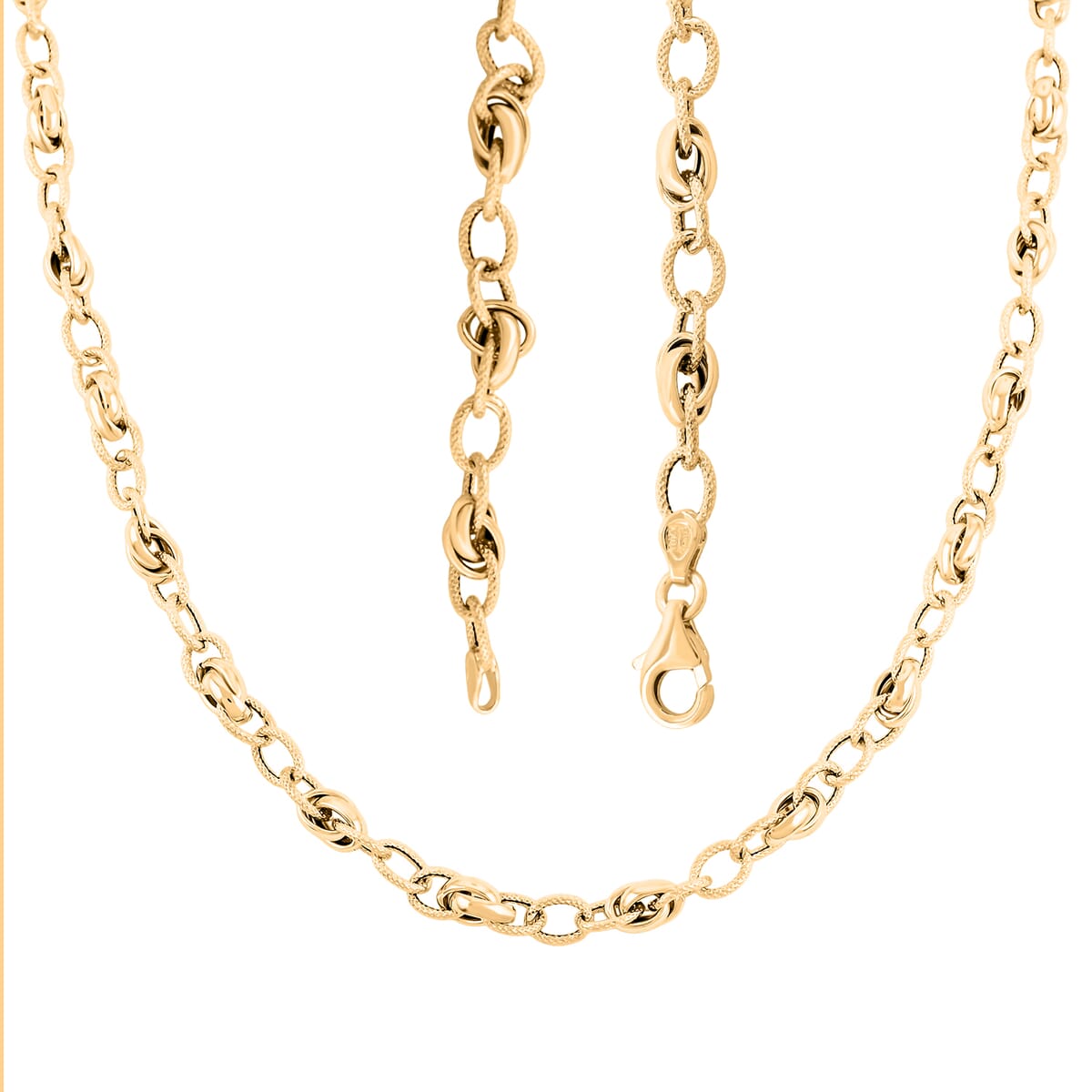 Embrace Link Chain Necklace in 10K Yellow Gold 6.85 Grams 20 Inches image number 2