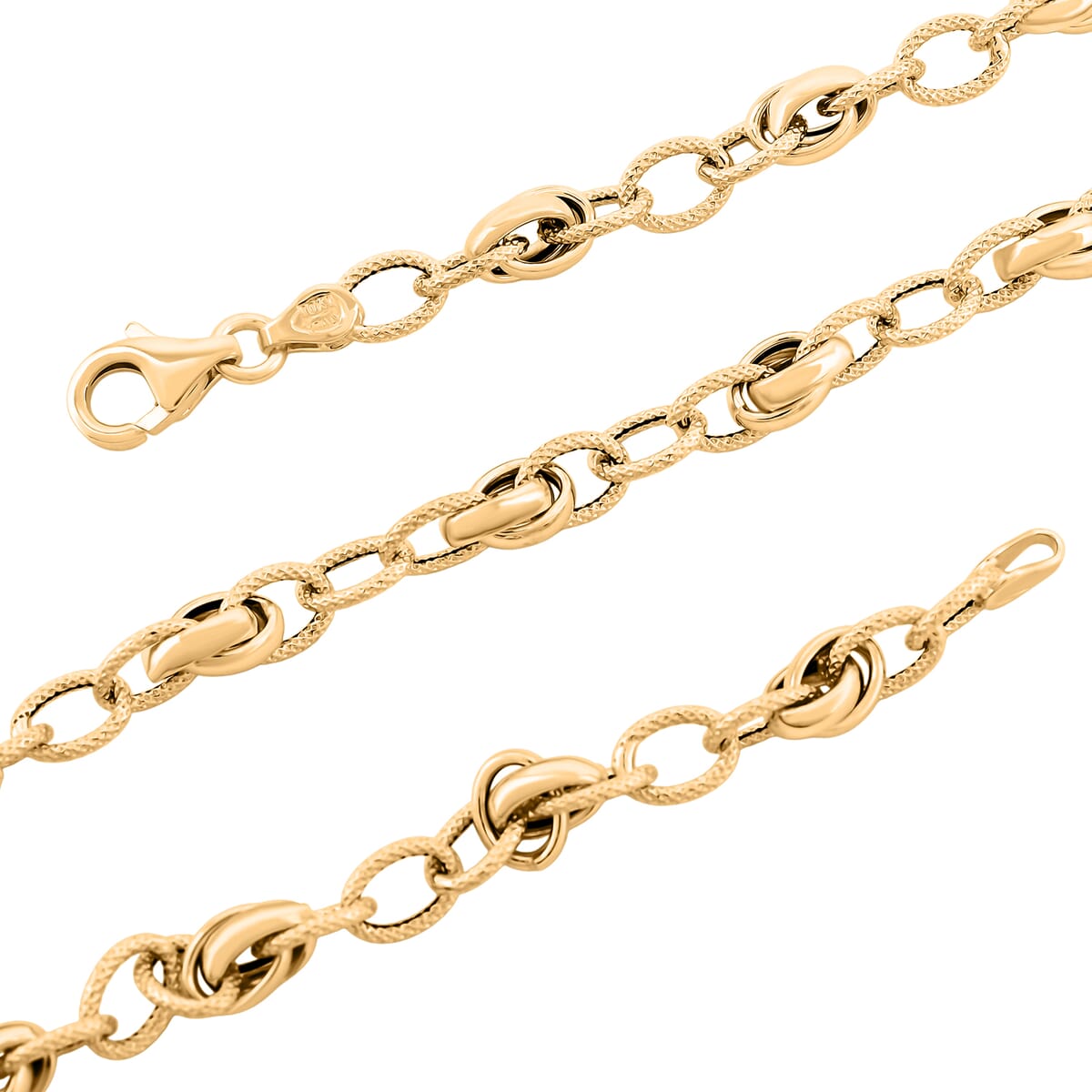 Embrace Link Chain Necklace in 10K Yellow Gold 6.85 Grams 20 Inches image number 3
