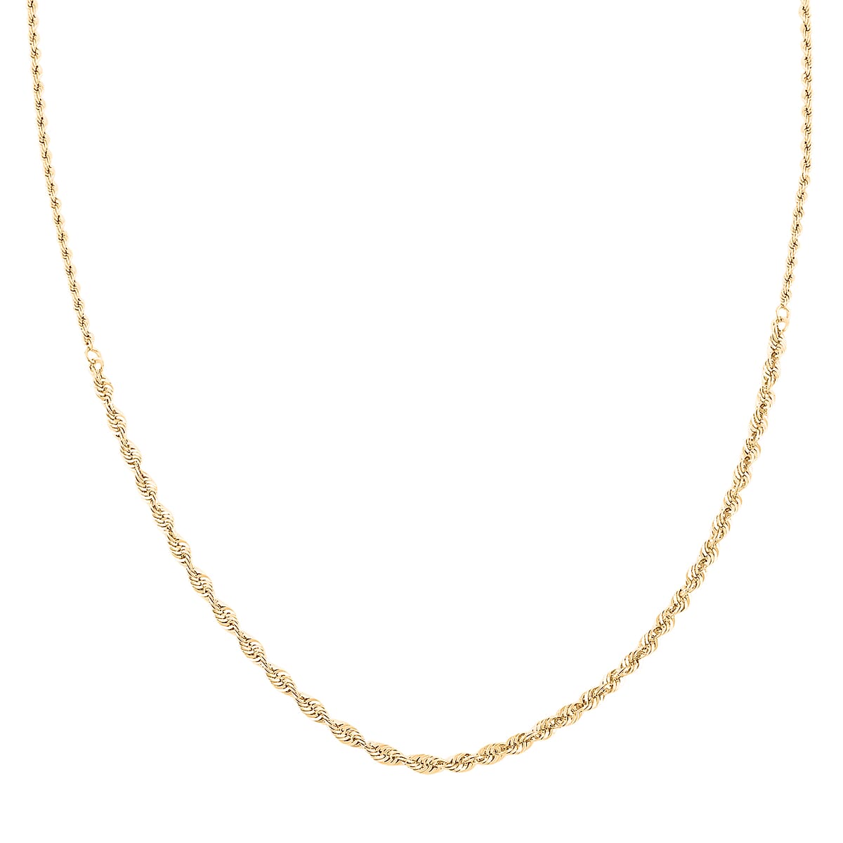Italian 10K Yellow Gold Graduated Mirror Rope Necklace 20 Inches 3 Grams image number 1