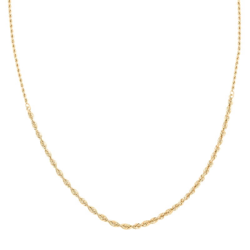 Italian 10K Yellow Gold Graduated Mirror Rope Necklace 20 Inches 3 Grams