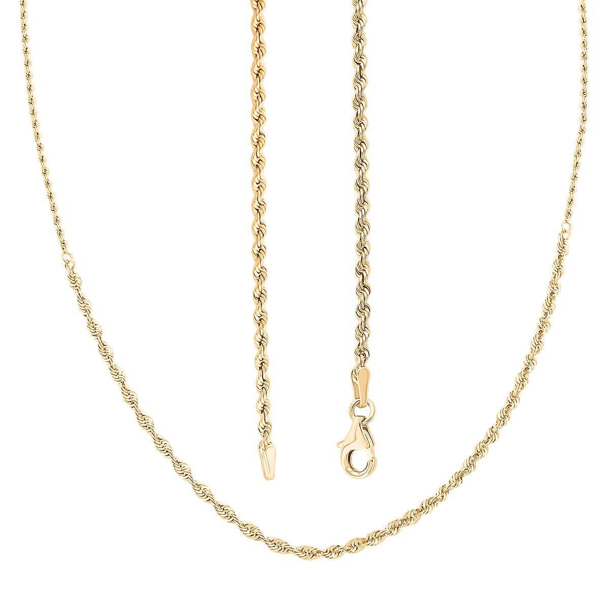 Italian 10K Yellow Gold Graduated Mirror Rope Necklace 20 Inches 3 Grams image number 2