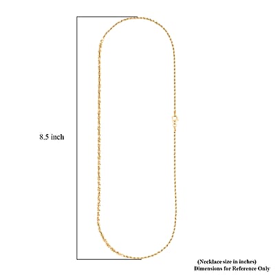 Italian 10K Yellow Gold Graduated Mirror Rope Necklace 20 Inches 3 Grams