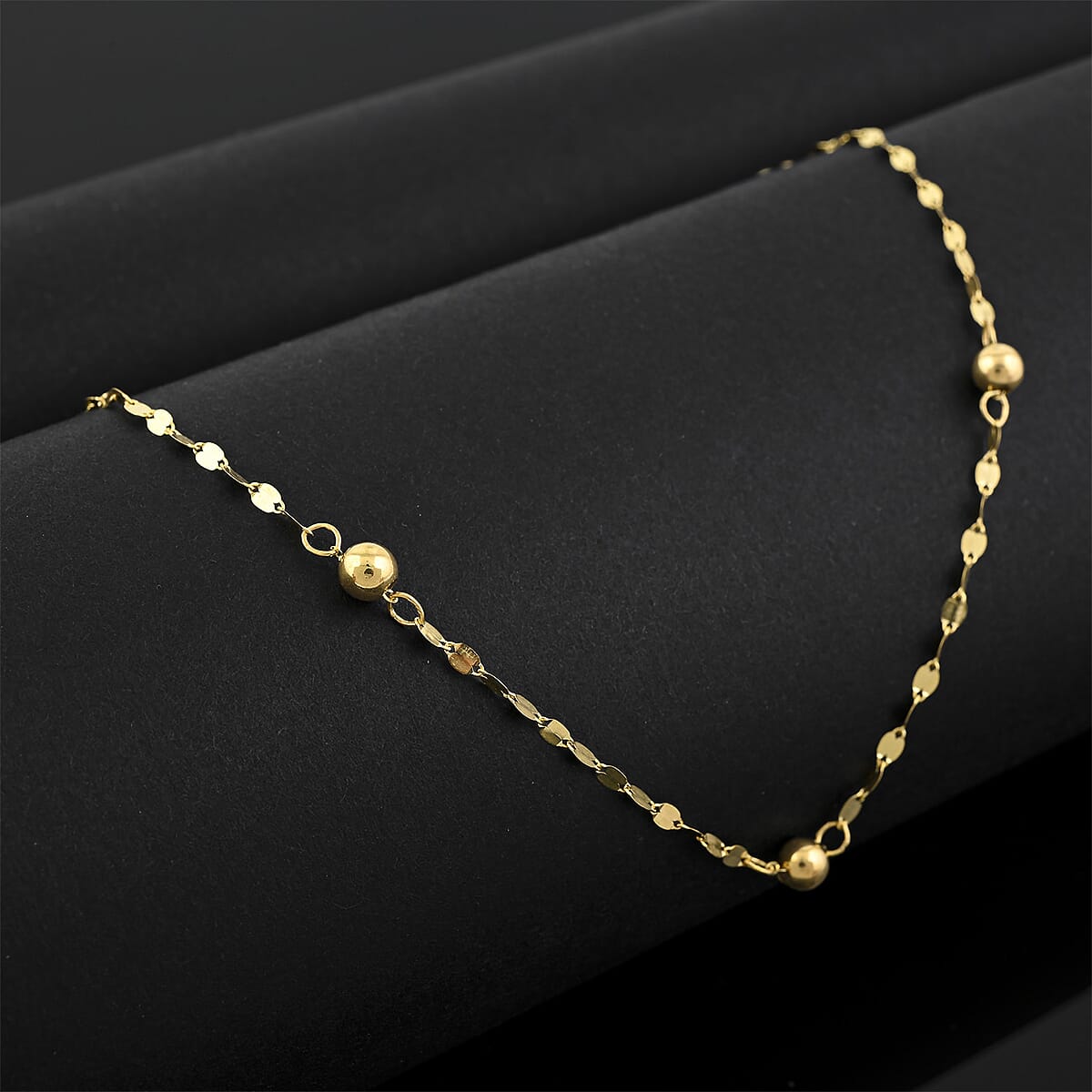 Beaded Petali Chain Necklace in 10K Yellow Gold 1.2 Grams 20 Inches image number 1