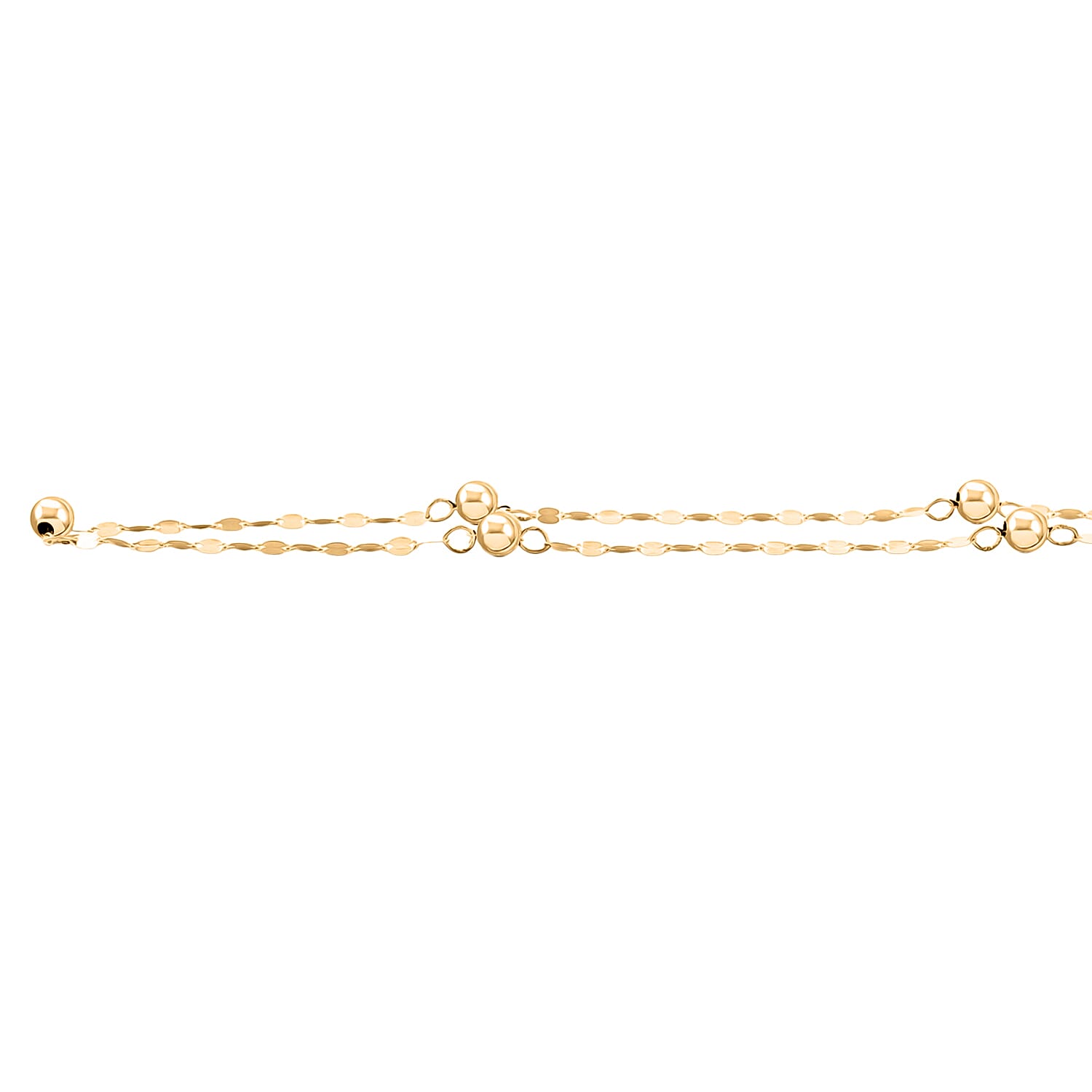 Beaded Petali Chain Necklace in 10K Yellow Gold 1.2 Grams 20 Inches