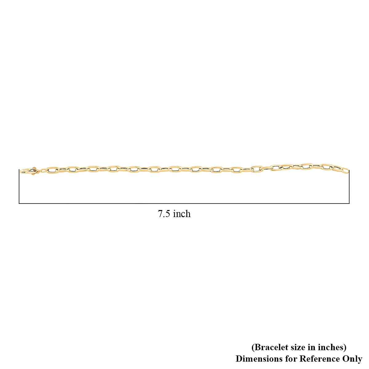 10K Yellow Gold Faceted Mirror Link Oval Bracelet (7.50 In) (2.42 g) image number 3
