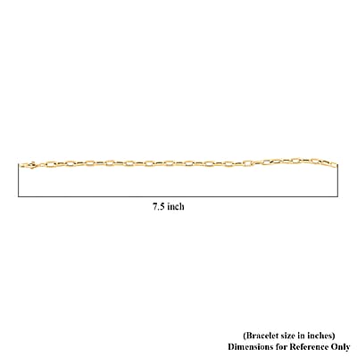 10K Yellow Gold Faceted Mirror Link Oval Bracelet (7.50 In) (2.42 g)