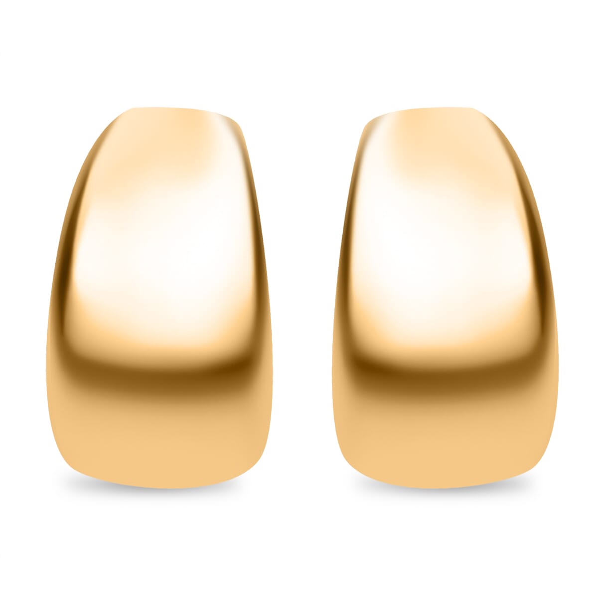 Italian 10K Yellow Gold Mirror Shield Earrings (2.47 g) image number 0