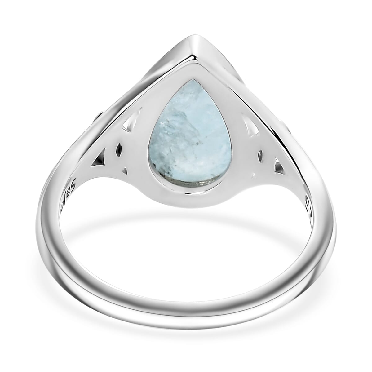 Sajen Silver Aquamarine and Swiss Blue Topaz 3.75 ctw Ring in Rhodium Over Sterling Silver (Size 8.0) image number 4