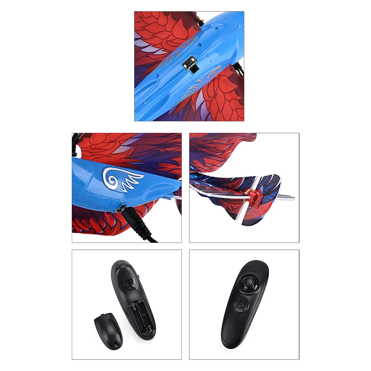 Livmore Blue Bionic Remote Control Bird Aircraft Toy image number 7