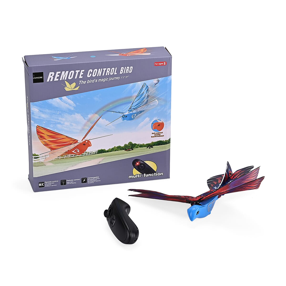 Livmore Blue Bionic Remote Control Bird Aircraft Toy image number 8