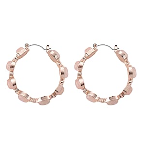  Galilea Rose Quartz 50.00 ctw Hoop Earrings in Rosetone