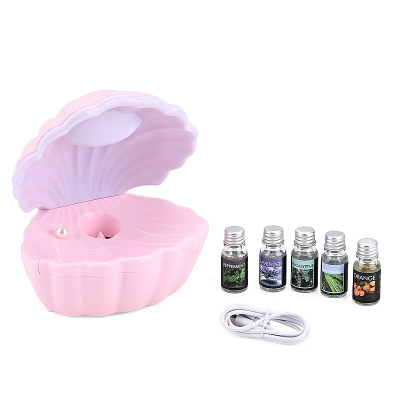 Livmore Shell Humidifier with 5 Essential Oils