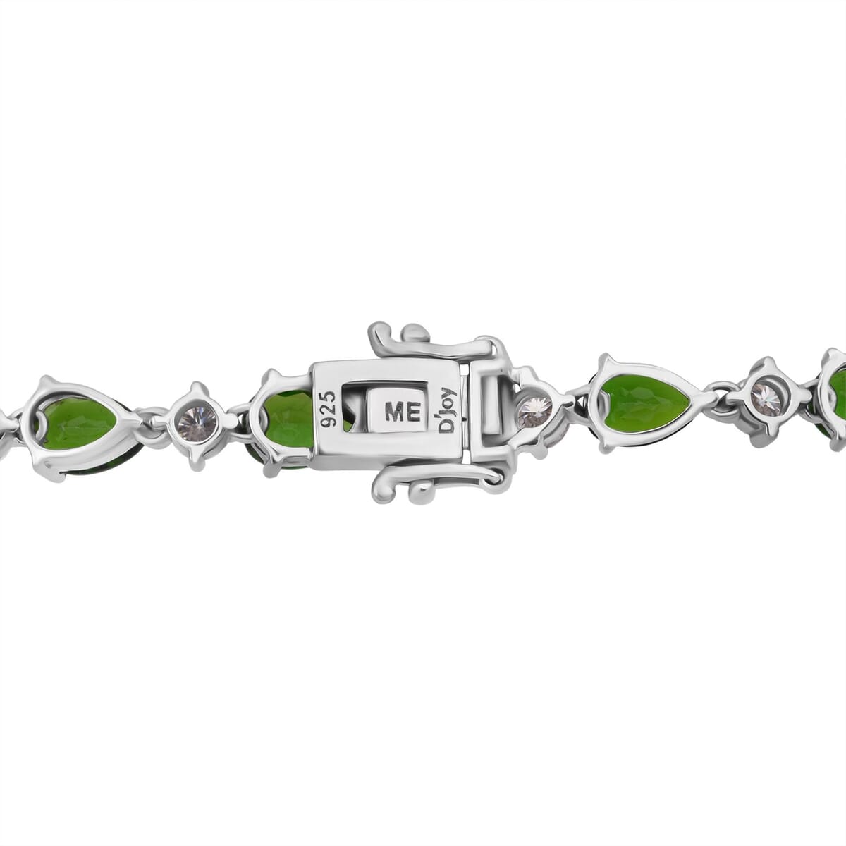 D'Joy Chrome Diopside and Moissanite 30.60 ctw Necklace in Rhodium Over Sterling Silver 18 Inches image number 4