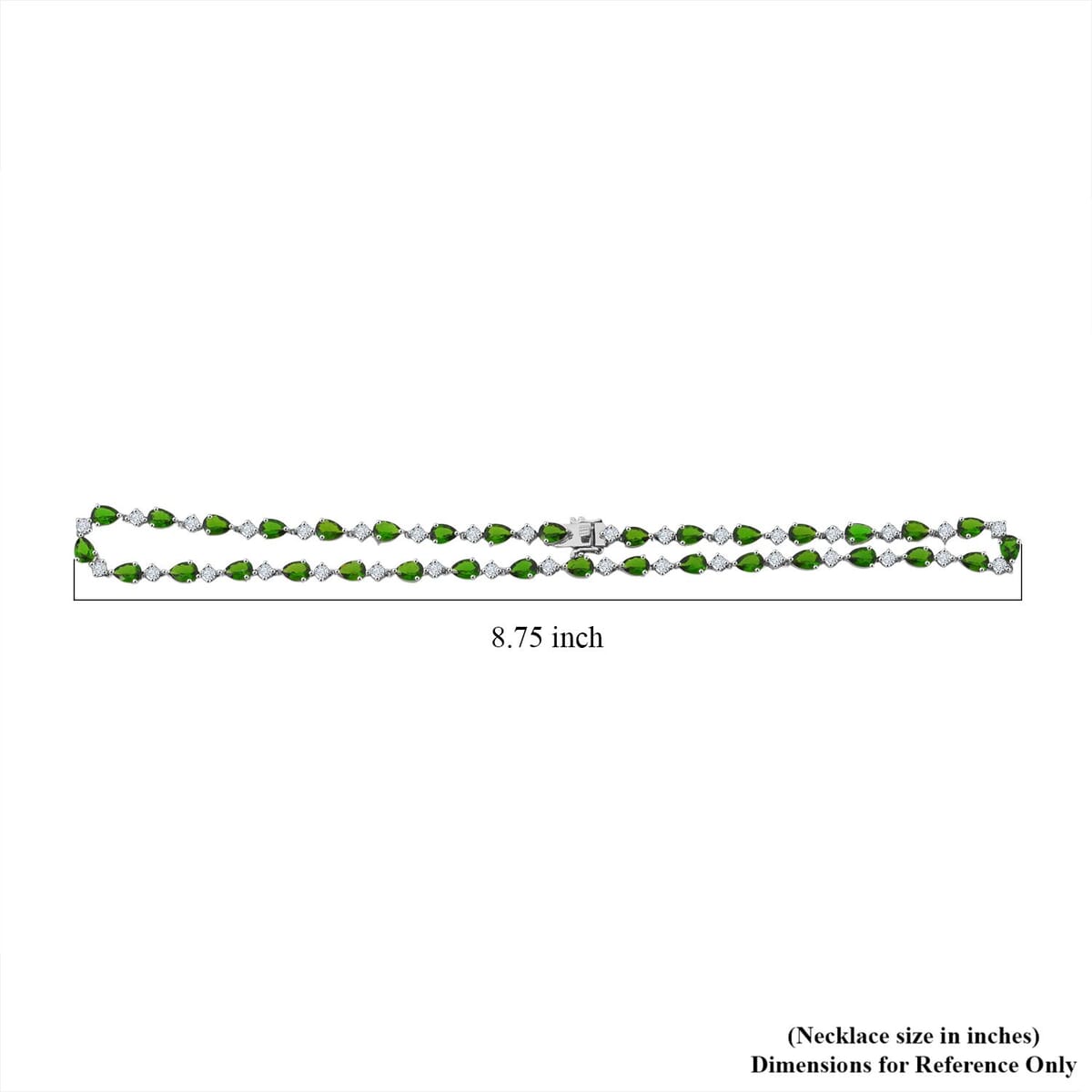 D'Joy Chrome Diopside and Moissanite 30.60 ctw Necklace in Rhodium Over Sterling Silver 18 Inches image number 5
