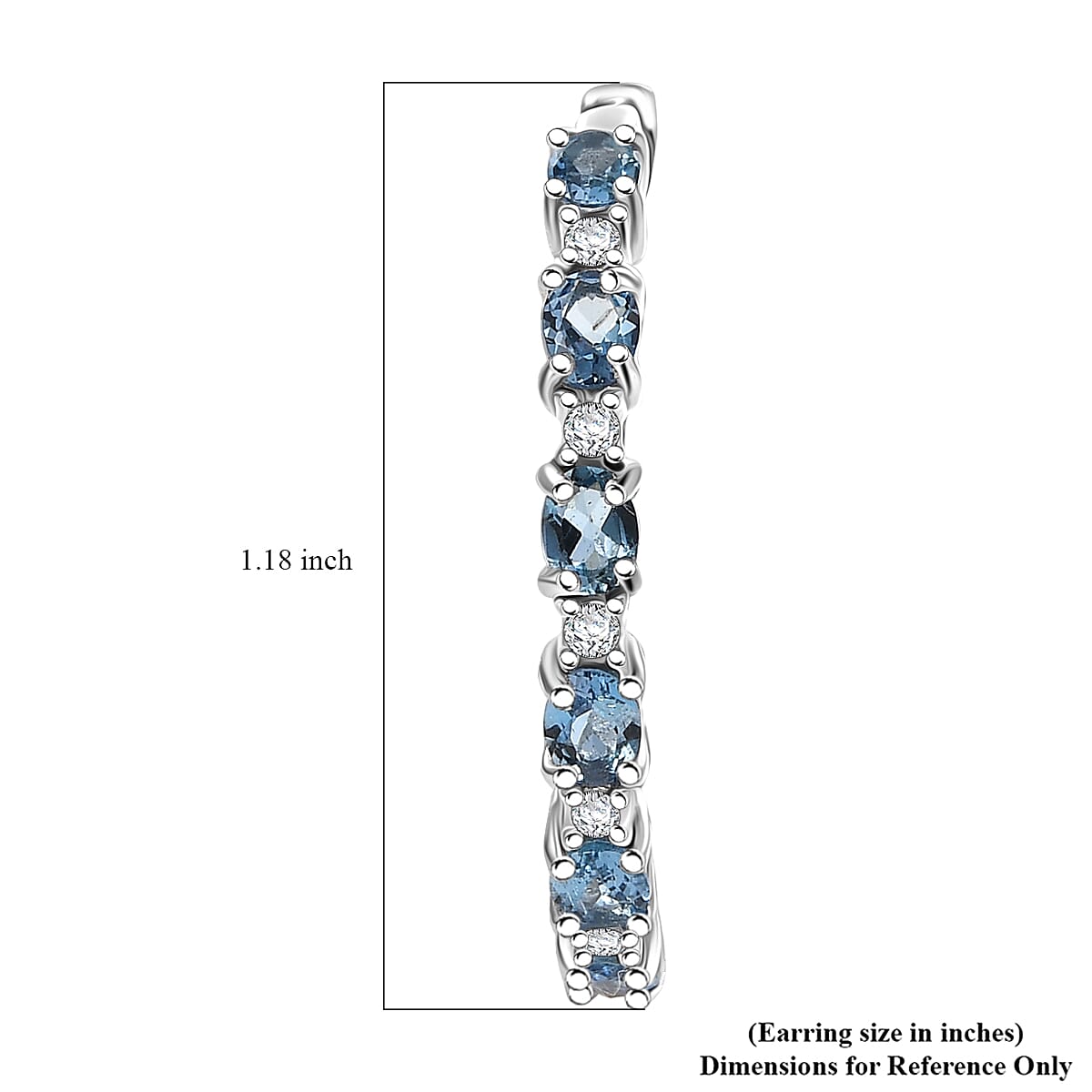 D'Joy Santa Maria Aquamarine and Moissanite 3.35 ctw Blue Legacy Earrings in Rhodium Over Sterling Silver image number 4