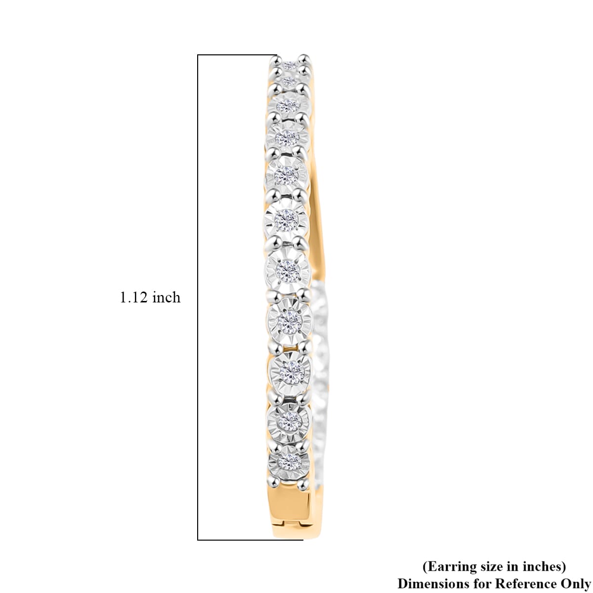Diamond (I2) Earrings in 14K YG Over Sterling Silver 0.25 ctw image number 4