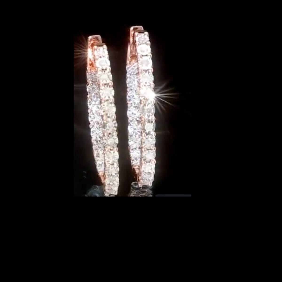 Diamond (I2) 0.25 ctw Earrings in 14K Rose Gold Over Sterling Silver image number 0