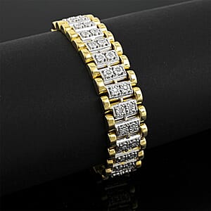 White Diamond 1.00 ctw Bracelet in 14K YG Over and Sterling Silver (8.50 In)